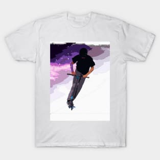 Scooting Through Space - Stunt Scooter Rider T-Shirt